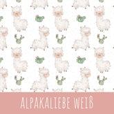 Alpakaliebe weiß Baumwolle