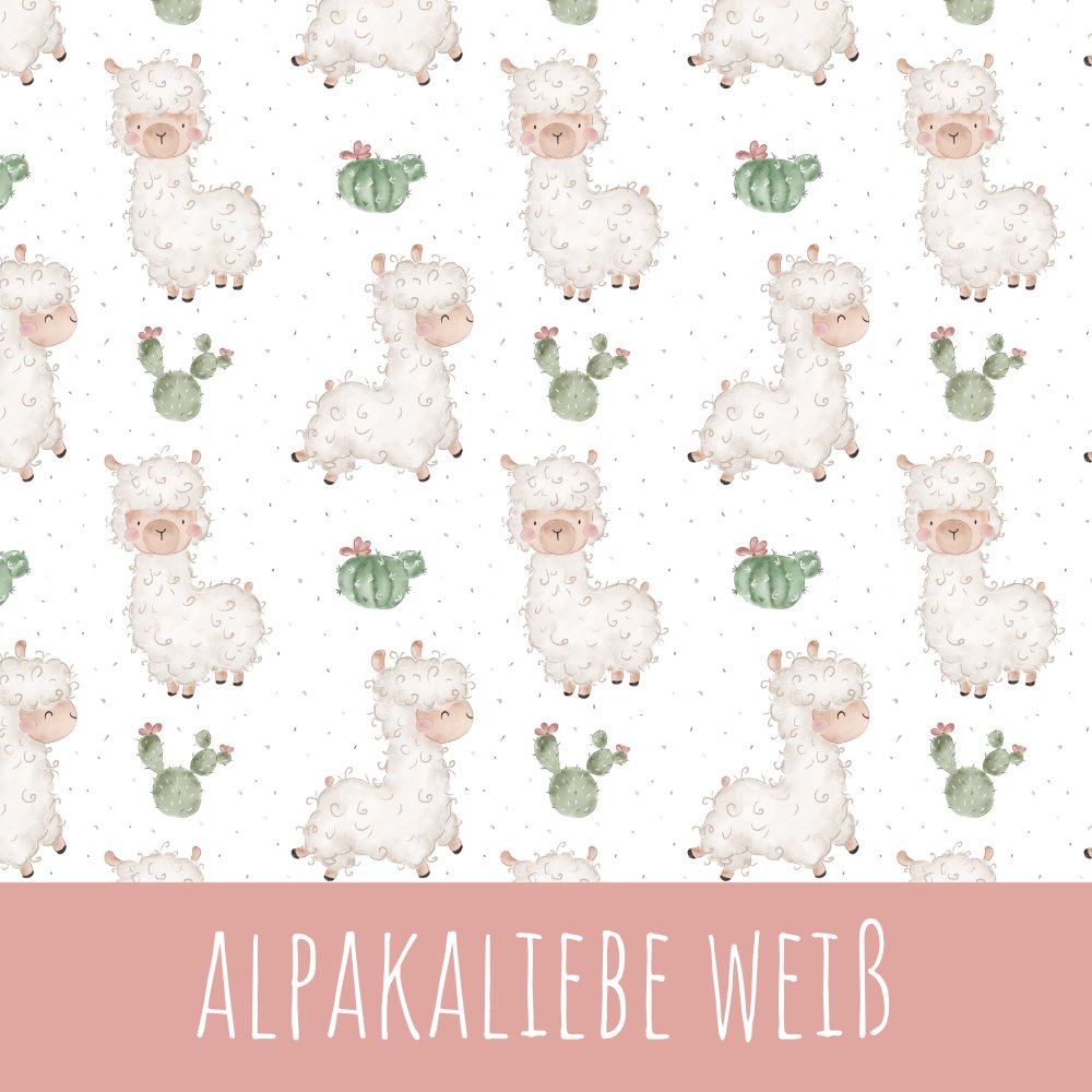Alpakaliebe weiß Bio Jersey - Mamikes