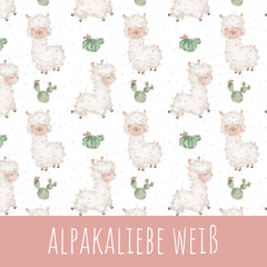 Alpakaliebe weiß Bio Jersey - Mamikes