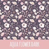 Aqua flower dark Bio Jersey