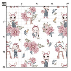 Artist bunny white Baumwolle