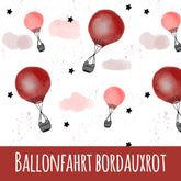 Ballonfahrt bordauxrot Baumwolle