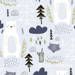 Wald Bär blau Softshell