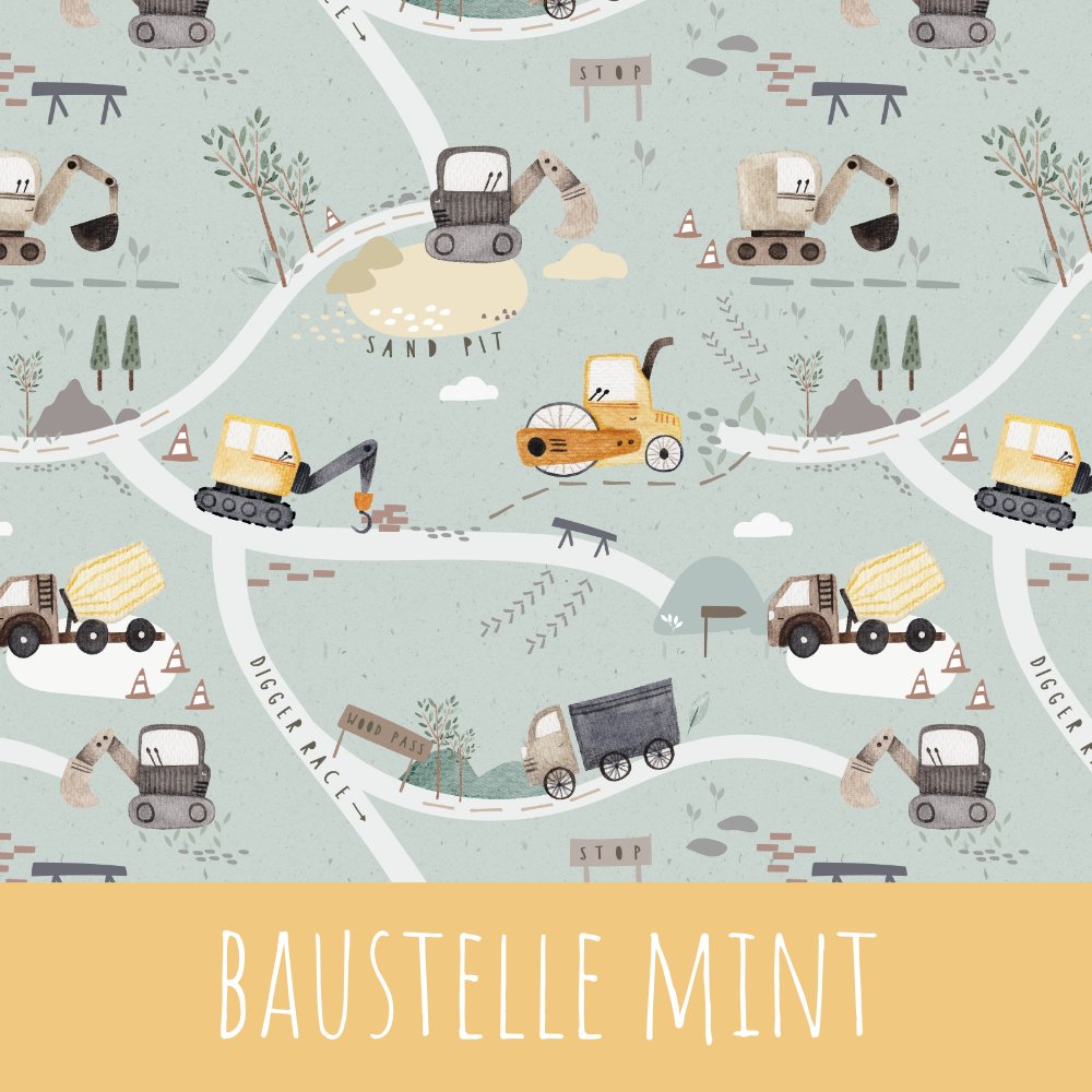 Baustelle mint Bio Jersey - Mamikes