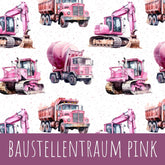 Baustellen Traum pink Baumwolle - Mamikes