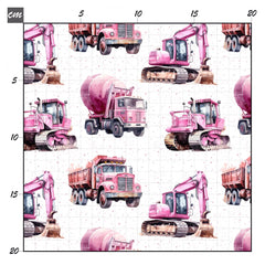 Baustellen Traum pink Baumwolle - Mamikes