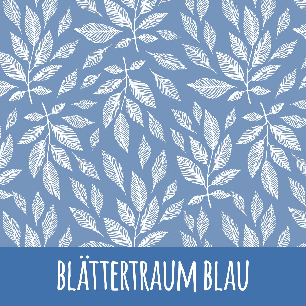 Blättertraum blau Baumwolle - Mamikes