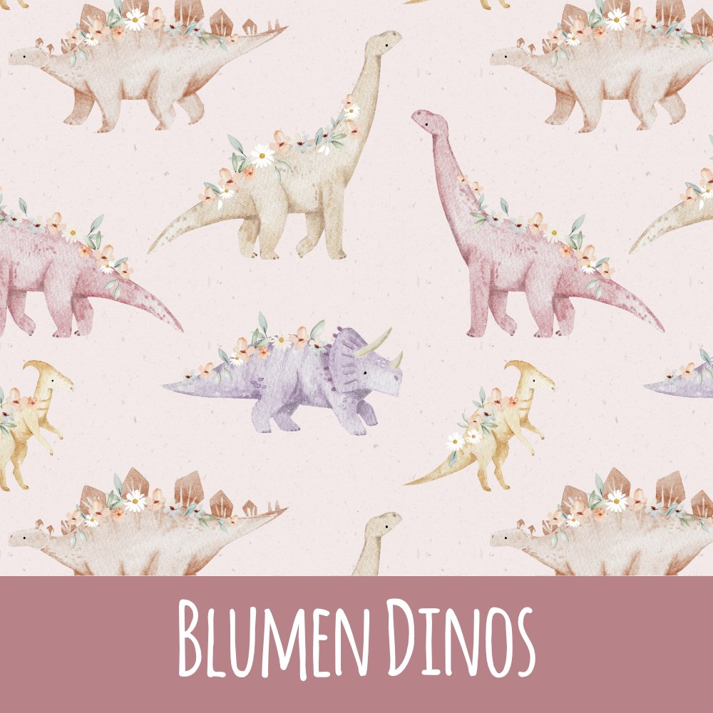 Blumen Dinos Baumwolle - Mamikes