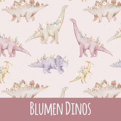 Blumen Dinos Baumwolle - Mamikes