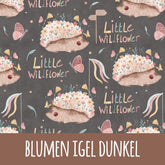 Blumen Igel dunkel Baumwolle - Mamikes