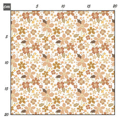 Blumenmeer pfirsich Baumwolle - Mamikes