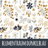 Blumentraum dunkelblau Baumwolle - Mamikes