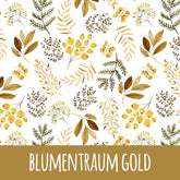 Blumentraum gold Baumwolle - Mamikes