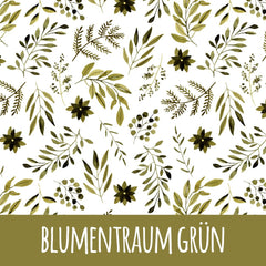 Blumentraum grün Baumwolle - Mamikes