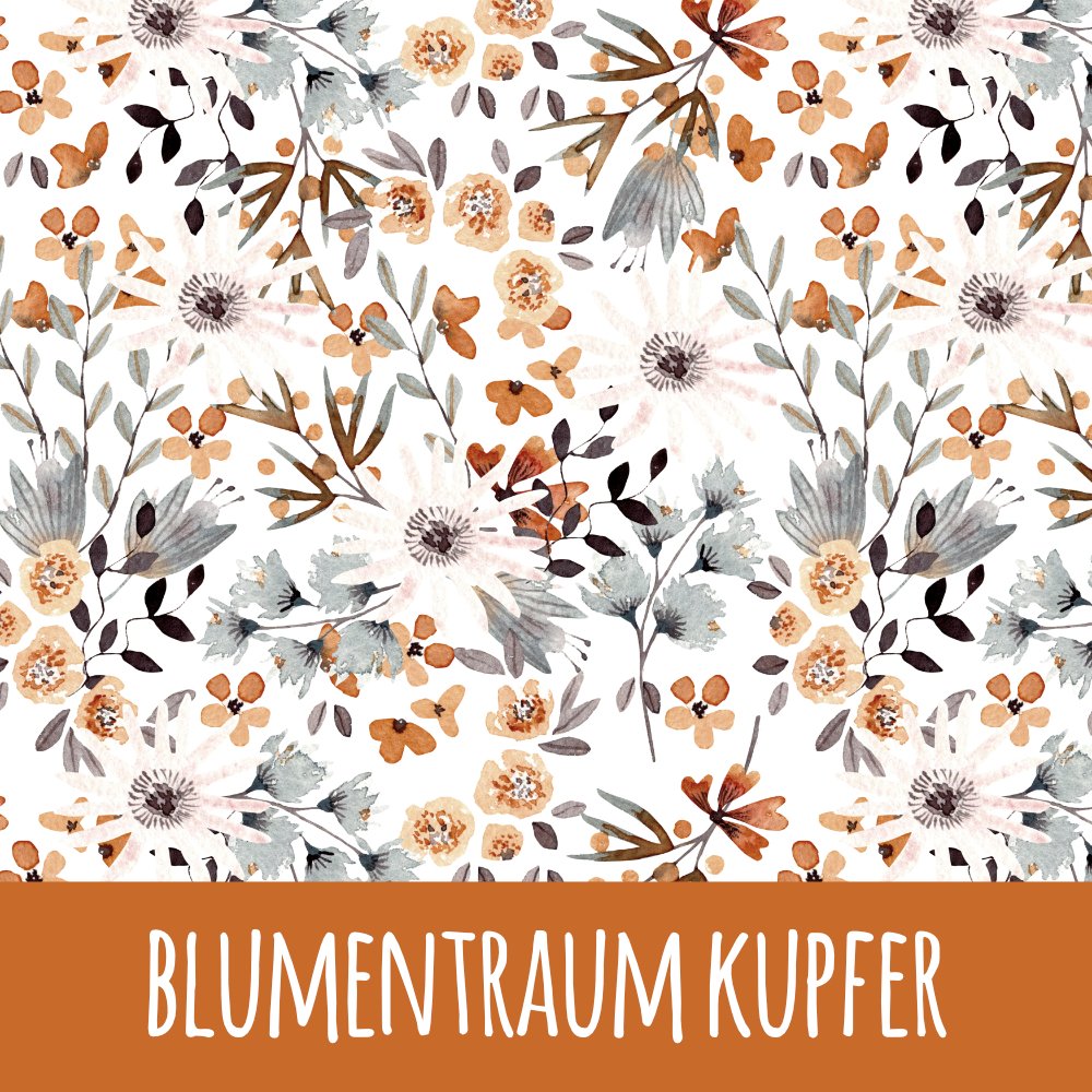 Blumentraum kupfer Baumwolle - Mamikes