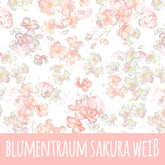 Blumentraum sakura weiß Baumwolle - Mamikes