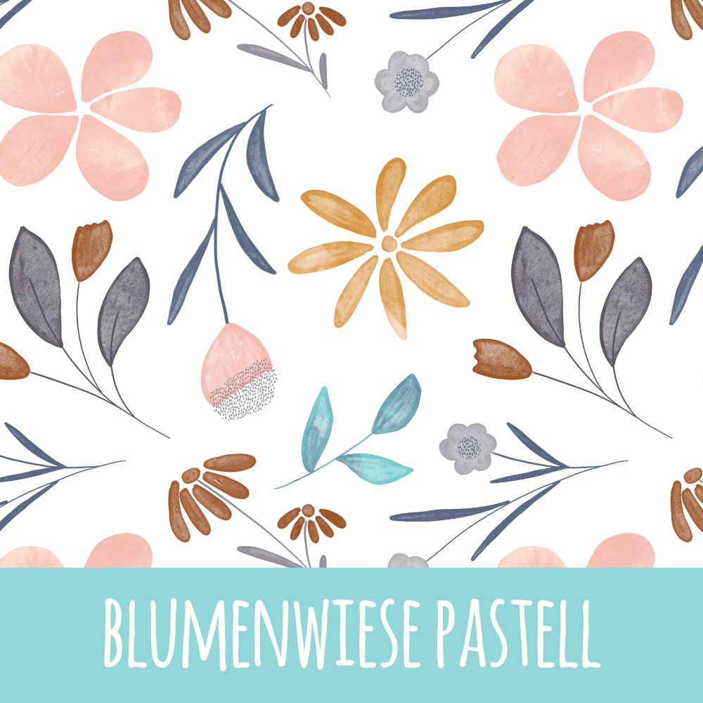 Blumenwiese pastell Baumwolle - Mamikes