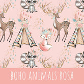Boho animals rosa Baumwolle - Mamikes