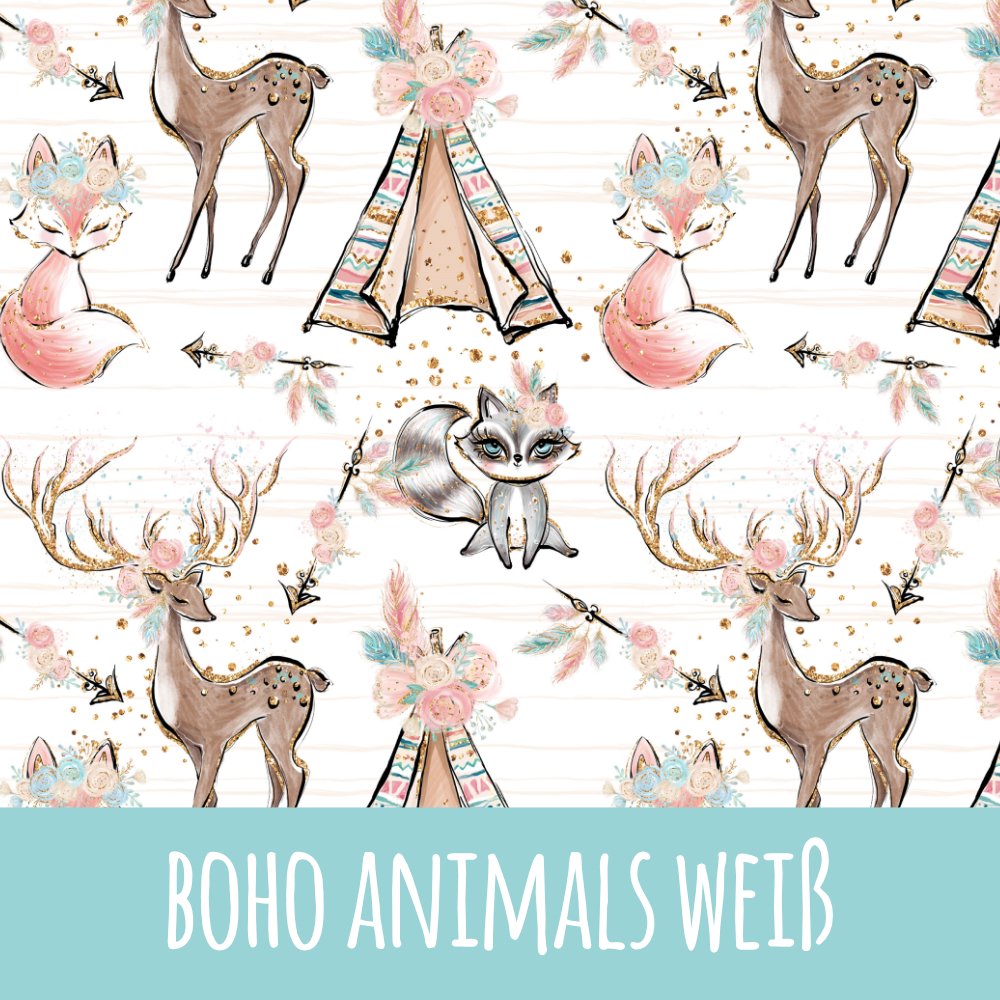 Boho animals weiß Baumwolle - Mamikes
