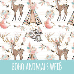 Boho animals weiß Baumwolle - Mamikes