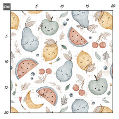 Boho fruits apple green Baumwolle - Mamikes