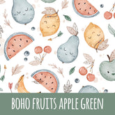 Boho fruits apple green Baumwolle - Mamikes