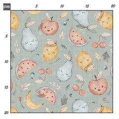 Boho fruits mint Baumwolle - Mamikes