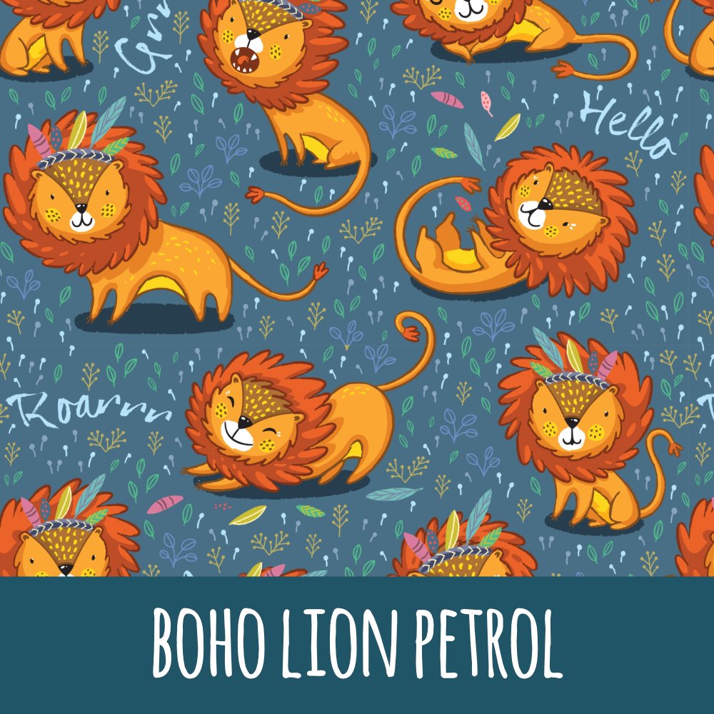 Boho lion petrol Baumwolle - Mamikes