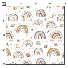 Boho rainbow mint Baumwolle - Mamikes