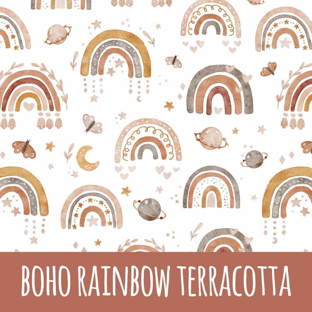 Boho rainbow terracotta Bio Jersey - Mamikes