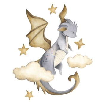 Bügelbild Drache 4 - BB393 - Mamikes