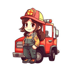 Bügelbild Feuerwehr Mädchen 2 - BB552 - Mamikes