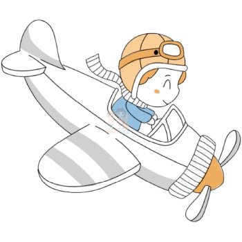 Bügelbild Flugzeug 3 - BB274 - Mamikes