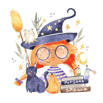 Bügelbild Hexe 4 - BB585 - Mamikes