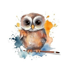 Bügelbild Wasserfarben Eule 2 - BB460 - Mamikes