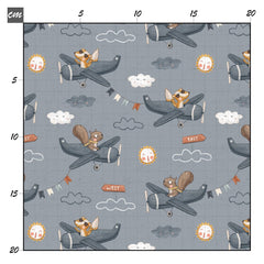 Cloudy plane dusty Baumwolle - Mamikes