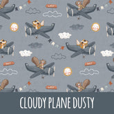 Cloudy plane dusty Baumwolle - Mamikes