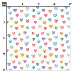 Colorful hearts Baumwolle - Mamikes