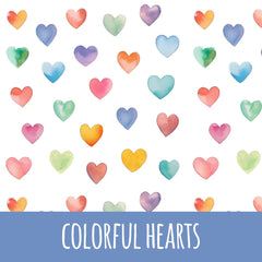 Colorful hearts Baumwolle - Mamikes