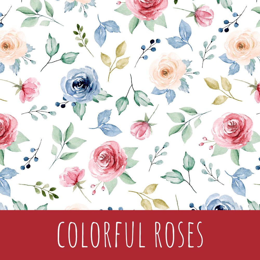 Colorful roses Baumwolle - Mamikes