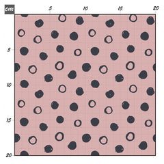 Dots altrosa schwarz Baumwolle - Mamikes