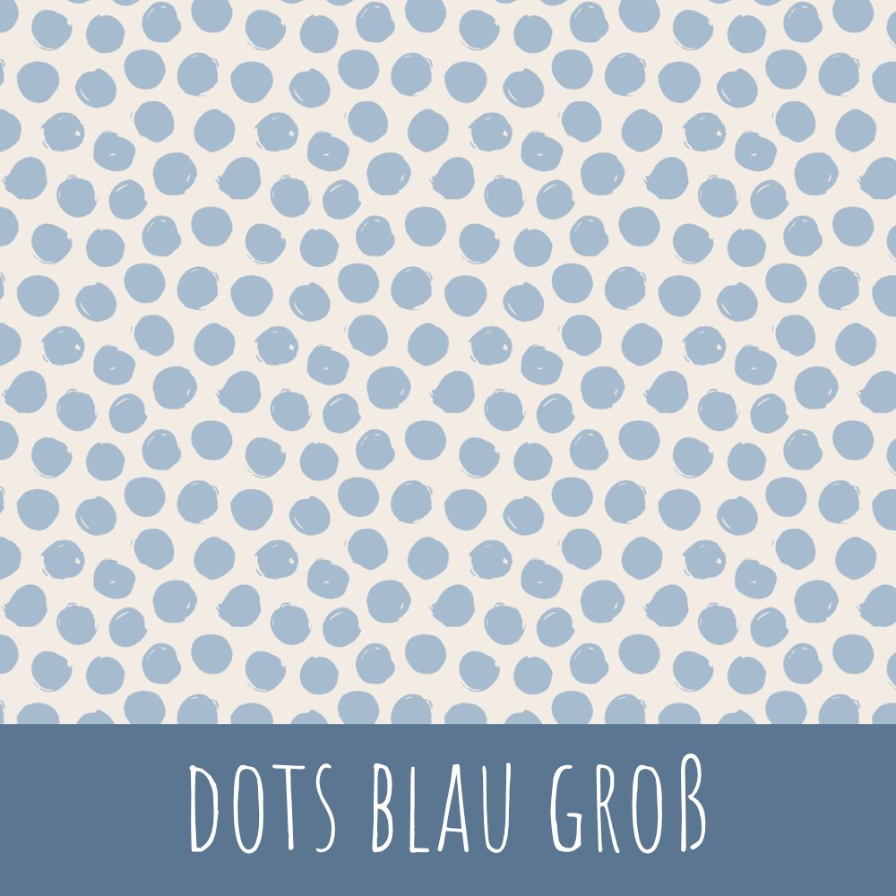 Dots blau groß Baumwolle - Mamikes