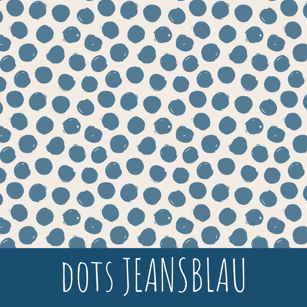 Dots jeansblau Baumwolle - Mamikes