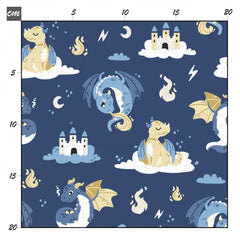 Dragon sky darkblue Baumwolle - Mamikes