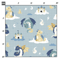 Dragon sky lightblue Baumwolle - Mamikes