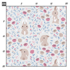 Flowerbunny blau Baumwolle - Mamikes