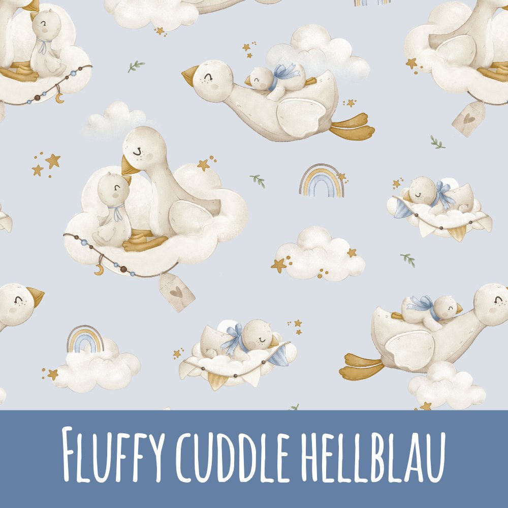 Fluffly cuddle hellblau Bio Jersey - Mamikes