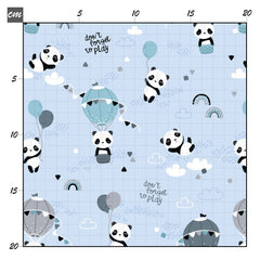 Flying panda blau Baumwolle - Mamikes