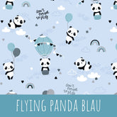 Flying panda blau Baumwolle - Mamikes