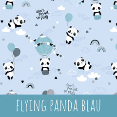 Flying panda blau Baumwolle - Mamikes